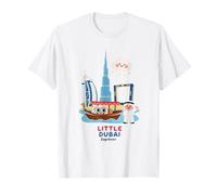 Little Dubai Emirats Arabes Unis Dessin animé Paysage Urbain Hommes Femmes Enfants Souvenir T-Shirt