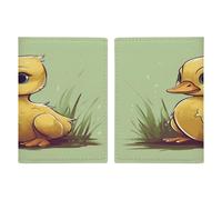 Little Duck Étui de passeport aux yeux bleus ultra fin en similicuir PU compact de qualité supérieure pour passeport international américain pour homme et femme