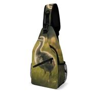 Little Duck in The Field Sac à bandoulière décontracté pour homme et femme