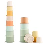 Little Dutch 2013819 Lot de 8 gobelets empilables en plastique pour le bain Multicolore