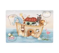 Little Dutch 7056 Puzzle de préhension en bois FSC avec sons - Arche de Noé