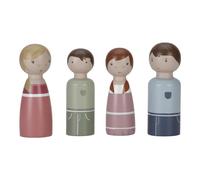 Set 4 poupées en bois Famille Rosa pour maison de poupée