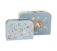 Little Dutch 7244 Forest Friends Lot de 2 valises à jouets Bleu, Forest Friends Bleu, 25x8,9x20 cm