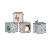 Lot de 4 cubes doux bleu, jaune, multicolore, marr TU