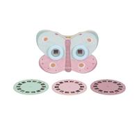 Little Dutch Dia View Finder Conteur d'histoires en bois pour filles à partir de 3 ans Motif papillon
