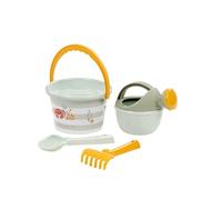 Little Dutch Ensemble de plage 5 pièces - Vert frais : ensemble de jouets de plage, 1 seau, pelle, râteau, arrosoir et passoire, à partir de 18 mois