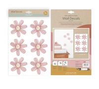 Little Dutch Lot de 3 stickers muraux, motif de fleurs de jardin féerique, format A4, 30 x 21 cm