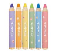 Little Dutch Lot de 6 crayons de couleur pour enfants/tout-petits - À partir de 2 ans - Rose & Friends
