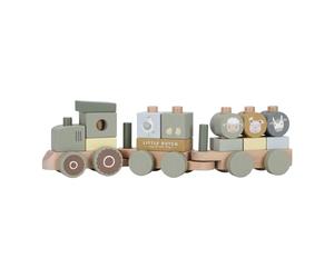 Little Dutch - TRAIN A BLOCS EN BOIS FSC, TRACTEUR - LITTLE FARM Choix des Déclinaisons - -