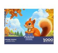 Little écureuil 1000 Pieces Jigsaw Puzzles for Adults Educhational Games Stress Relieving Entertainment Cultivate The Spirit of Teamwork for Family Decorations 38x26cm/1000pcs
