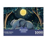 Little éléphant 1000 Pieces Jigsaw Puzzles for Adults Challenging Game Stress Relieving Entertainment Cultivate The Spirit of Teamwork for The Whole for Women, Gifts for Men 38x26c