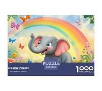 Little éléphant 1000 Pieces Jigsaw Puzzles for Adults Educhational Games Stress Relieving Entertainment Cultivate The Spirit of Teamwork for The Whole for Women, Gifts for Men 38x2