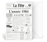 Little Elise Carte d’anniversaire 42 ans Design original Journal Année 1984 | Année de naissance 1984 | Cadeau Anniversaire 42 ans | Format A5 avec Enveloppe