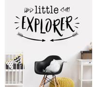 Little Explorer Stickers Muraux Citations Nouveau Style Woodland Vinyle Stickers Enfants Garçon Chambre Art Décor À La Maison Qualité Étanche Murale 76 cm x 42 cm