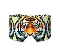Little Fat Masque cache-oreilles et yeux Motif tête de tigre - Bloque la lumière, réglable, idéal pour les voyages, la méditation et le yoga