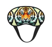 Little Fat Masque de sommeil occultant à imprimé tête de tigre - Couvre-yeux confortable pour homme et femme, parfait pour dormir, méditation, voyage