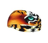 Little Fat Tiger Head Bandeau de sport élégant anti-transpiration pour homme et femme Idéal pour le fitness, la course à pied et le yoga.