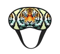 Little Fat Tiger Head C'est un masque pour les yeux à bord noir. Le masque doux pour les yeux peut améliorer la qualité du sommeil et est adapté pour l'intérieur, l'extérieur et les voyages.