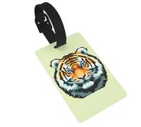 Little Fat Tiger Head Étiquette de bagage Durable et élégante, cet accessoire de voyage unisexe facilite l'identification de vos bagages.