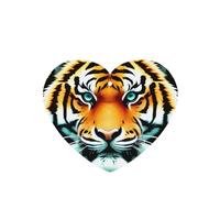 Little Fat Tiger Head Lot de 6 désodorisants de voiture en forme de cœur à suspendre pour chambre à coucher, salle de bain