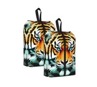 Little Fat Tiger Head Sac à chaussures de voyage résistant à l'eau avec poignée pour valise, chaussures de sport, chaussures de sport, 2 pièces., One Size, Classique