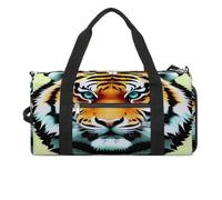Little Fat Tiger Head Sac de sport pour femme et homme avec compartiment à chaussures étanche Sac de voyage Sac de sport pour gymnases et yoga, Petite tête de tigre, Taille unique