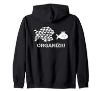 Little Fish Eat Big Fish Organise Unity Teamwork Vintage Sweat à Capuche