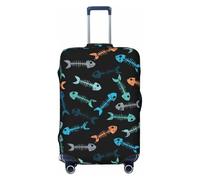 Little Fish Housse de protection pour bagages de voyage Motif squelette 45,7 à 81,3 cm, Noir/blanc, X-Large