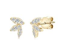LITTLE FOREST Boucles d'oreilles à tige en moissanite pour femme, argent sterling 925 en forme de papillon/feuille/en forme de C, couleur D-E brillante, clarté VVS1, bijoux hypoallergéniques avec