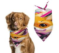 Little Fox in The Car Bandana pour chien en coton doux lavable au quotidien en été durable Triangle réversible Convient pour les chiens et chats de petite, moyenne et grande taille