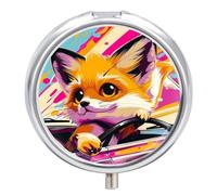 Little Fox in The Car Pilulier de voyage étanche et portable pour contenir des vitamines, des médicaments, de l'huile de poisson et des compléments alimentaires