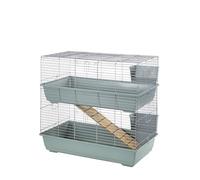 Little Friends Cage à Double étage pour Lapin Beige/argenté 102 x 56 x 84 cm