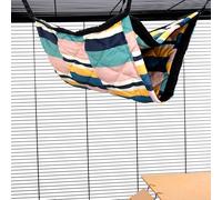 Little Friends Hamac géant Double superposé - Lit Suspendu Doux pour Rats, furets, Chinchillas et Petits Animaux - Accessoire de Cage Douillet Double Couche - Carreaux Abstrait