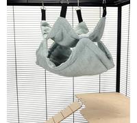 Little Friends Hamac Suspendu Double Couche pour Rat Furet Chinchilla - 35 x 35 x 35 cm - Accessoire de Cage Confortable - Vert à Chevrons