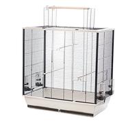 Little Friends Waldorf Cage à Oiseaux avec Ouverture sur Le Dessus Argenté 78 x 48 x 81,5 cm