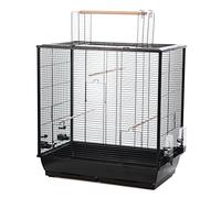 Little Friends Waldorf Cage à Oiseaux avec Ouverture sur Le Dessus Noir 78 x 48 x 81,5 cm