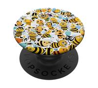 Little Funny Bees Animal PopSockets PopGrip Adhésif