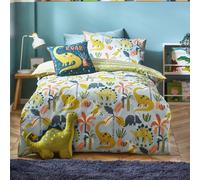 Little Furn - Parure de lit "Dinos Scandi" RV3424 (Lit simple) (Bleu/vert)