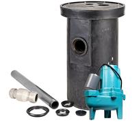 Little Giant 9S-SMPXRT-K 4/10 HP, 115 V, 6 000 GPH Système de lavabo/pompe pré-emballé Simplex - Assemblage requis, noir/bleu, 509074