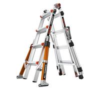 Little Giant Escabeau à 4 marches Conquest Pro avec stabilisateurs tout-terrain et rails de sécurité