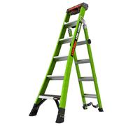 Little Giant King Combo XT 2.0 - Échelle combinée 3 en 1 Extensible en Fibre de Verre Verte Hi-Viz Non Conductrice