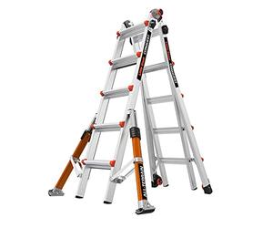 Little Giant Ladders 1304-025 Conquest Échelle multi-usages 5 marches Barre stabilisatrice latérale Construction de qualité militaire à paroi lourde EN131