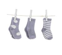 Little Giraffe Boîte de 6 paires de chaussettes Ensemble cadeau - Dot/solide/rayures 2 paires chaque (Lavande)