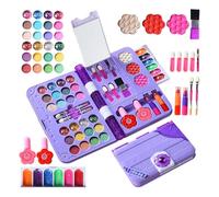 Little Girls Makeup Kit,Washable Make Up Toys,Princess Make Up Toys - for Children Teens Birthday Costume Party Holiday Indoor Activities School Plays Stage Performance