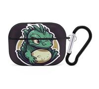 Little Green Dragon's Egg Organiseur pour écouteurs Airpods Pro résistant aux chocs avec clip mousqueton anti-chute pour Airpods Pro 2ème génération Noir