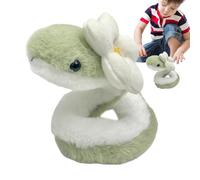 Little Green Snake Plush Toy, 15.75in Wrap Around Stuffed Animal, Mascot Doll with Flexible Body Design, Soft Decorative Figure with Charming Style, Cute Plush Decoration for Home Sofa and Vehi