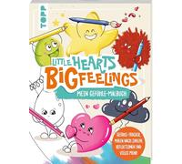 Little Hearts - Big Feelings - Mein Gefühle-Malbuch: Gefühle-Tracker, Malen nach Zahlen, Reflektionen und vieles mehr!