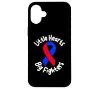 Little Hearts Big Fighters Support de Sensibilisation CHD Coque pour iPhone 16 Plus