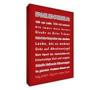 Little Helper FRDR1216-09G Tableau sur toile avec citations en langue allemande Typographie moderne Rouge 30,5 x 41 cm