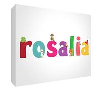 Little Helper LHV-ROSALIA-A5BLK-15IT Panneau décoratif pour Nouveau-né/baptême, idée Cadeau, Motif Personnalisable avec nom de Fille Rosalie, Multicolore, 14,8 x 21 x 2 cm